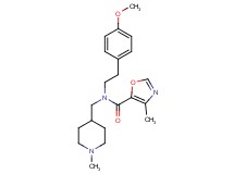 N-[2-(4-methoxyphenyl)ethyl]-4-methyl-N-[(1-methyl-4-piperidinyl)methyl]-1,3-oxazole-5-carboxamide