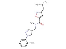 3-isobutyl-N-methyl-N-{[1-(2-methylphenyl)-1H-pyrazol-4-yl]methyl}-5-isoxazolecarboxamide