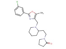 1-[2-(1-{[2-(3-chlorophenyl)-5-methyl-1,3-oxazol-4-yl]methyl}-2-piperidinyl)ethyl]-2-pyrrolidinone