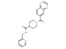 N-(pyridin-2-ylmethyl)-1-(quinoxalin-6-ylcarbonyl)piperidine-4-carboxamide