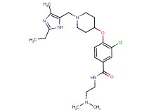 3-chloro-N-[2-(dimethylamino)ethyl]-4-({1-[(2-ethyl-4-methyl-1H-imidazol-5-yl)methyl]-4-piperidinyl}oxy)benzamide