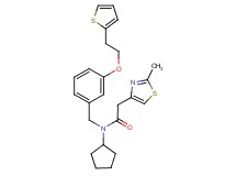 N-cyclopentyl-2-(2-methyl-1,3-thiazol-4-yl)-N-{3-[2-(2-thienyl)ethoxy]benzyl}acetamide