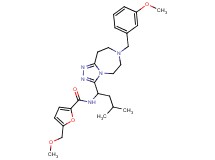 N-{1-[7-(3-methoxybenzyl)-6,7,8,9-tetrahydro-5H-[1,2,4]triazolo[4,3-d][1,4]diazepin-3-yl]-3-methylbutyl}-5-(methoxymethyl)-2-furamide