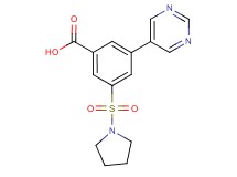 3-pyrimidin-5-yl-5-(pyrrolidin-1-ylsulfonyl)benzoic acid