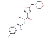 N-[(6-fluoro-1H-benzimidazol-2-yl)methyl]-N-methyl-5-(4-morpholinylmethyl)-3-furamide