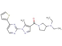 N,N-diethyl-1-({5-methyl-1-[4-(2-thienyl)-2-pyrimidinyl]-1H-pyrazol-4-yl}carbonyl)-3-pyrrolidinamine