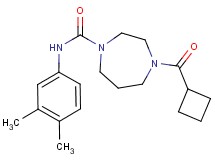 4-(cyclobutylcarbonyl)-N-(3,4-dimethylphenyl)-1,4-diazepane-1-carboxamide