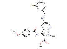methyl 5-[(3-fluorobenzyl)amino]-3-[(4-methoxybenzoyl)amino]-1-methyl-1H-pyrrolo[2,3-b]pyridine-2-carboxylate