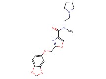 2-[(1,3-benzodioxol-5-yloxy)methyl]-N-methyl-N-(2-pyrrolidin-1-ylethyl)-1,3-oxazole-4-carboxamide
