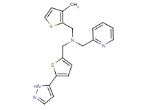 1-(3-methyl-2-thienyl)-N-{[5-(1H-pyrazol-5-yl)-2-thienyl]methyl}-N-(pyridin-2-ylmethyl)methanamine