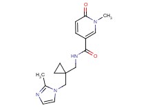 1-methyl-N-({1-[(2-methyl-1H-imidazol-1-yl)methyl]cyclopropyl}methyl)-6-oxo-1,6-dihydropyridine-3-carboxamide