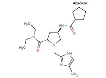 (4R)-4-[(cyclopentylcarbonyl)amino]-N,N-diethyl-1-[(4-methyl-1H-imidazol-2-yl)methyl]-L-prolinamide