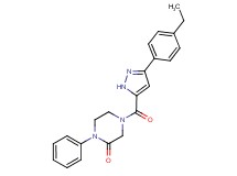4-{[3-(4-ethylphenyl)-1H-pyrazol-5-yl]carbonyl}-1-phenyl-2-piperazinone