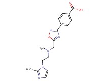 4-[5-({methyl[2-(2-methyl-1H-imidazol-1-yl)ethyl]amino}methyl)-1,2,4-oxadiazol-3-yl]benzoic acid