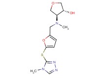 (3R*,4S*)-4-[methyl({5-[(4-methyl-4H-1,2,4-triazol-3-yl)thio]-2-furyl}methyl)amino]tetrahydrofuran-3-ol