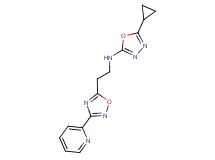 5-cyclopropyl-N-[2-(3-pyridin-2-yl-1,2,4-oxadiazol-5-yl)ethyl]-1,3,4-oxadiazol-2-amine