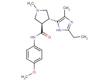 (3R*,4R*)-4-(2-ethyl-4-methyl-1H-imidazol-5-yl)-N-(4-methoxyphenyl)-1-methylpyrrolidine-3-carboxamide