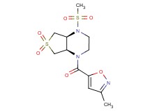 (4aS*,7aR*)-1-[(3-methyl-5-isoxazolyl)carbonyl]-4-(methylsulfonyl)octahydrothieno[3,4-b]pyrazine 6,6-dioxide