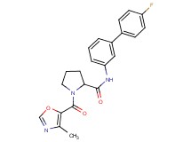 N-(4'-fluoro-3-biphenylyl)-1-[(4-methyl-1,3-oxazol-5-yl)carbonyl]prolinamide