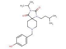 8-(4-hydroxybenzyl)-3-isopropyl-1-(3-methylbutyl)-1,3,8-triazaspiro[4.5]decane-2,4-dione