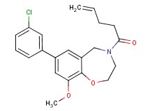 7-(3-chlorophenyl)-9-methoxy-4-(4-pentenoyl)-2,3,4,5-tetrahydro-1,4-benzoxazepine