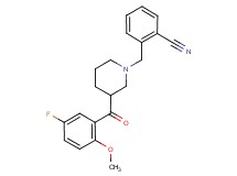 2-{[3-(5-fluoro-2-methoxybenzoyl)piperidin-1-yl]methyl}benzonitrile