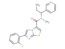 6-(2-fluorophenyl)-N-methyl-N-(1-pyridin-3-ylpropyl)imidazo[2,1-b][1,3]thiazole-3-carboxamide