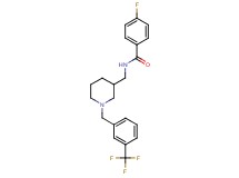 4-fluoro-N-({1-[3-(trifluoromethyl)benzyl]-3-piperidinyl}methyl)benzamide