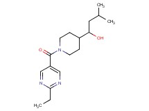1-{1-[(2-ethyl-5-pyrimidinyl)carbonyl]-4-piperidinyl}-3-methyl-1-butanol