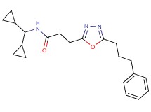 N-(dicyclopropylmethyl)-3-[5-(3-phenylpropyl)-1,3,4-oxadiazol-2-yl]propanamide