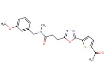 3-[5-(5-acetyl-2-thienyl)-1,3,4-oxadiazol-2-yl]-N-(3-methoxybenzyl)-N-methylpropanamide