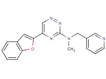 5-(1-benzofuran-2-yl)-N-methyl-N-(3-pyridinylmethyl)-1,2,4-triazin-3-amine