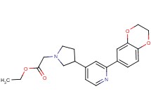 ethyl {3-[2-(2,3-dihydro-1,4-benzodioxin-6-yl)pyridin-4-yl]pyrrolidin-1-yl}acetate