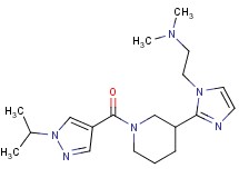 2-(2-{1-[(1-isopropyl-1H-pyrazol-4-yl)carbonyl]-3-piperidinyl}-1H-imidazol-1-yl)-N,N-dimethylethanamine