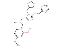 (2,4-dimethoxybenzyl)methyl{[5-[(2-pyridinylmethyl)thio]-4-(tetrahydro-2-furanylmethyl)-4H-1,2,4-triazol-3-yl]methyl}amine