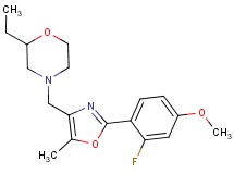 2-ethyl-4-{[2-(2-fluoro-4-methoxyphenyl)-5-methyl-1,3-oxazol-4-yl]methyl}morpholine