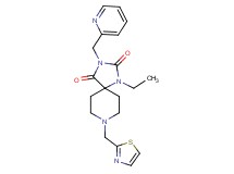 1-ethyl-3-(2-pyridinylmethyl)-8-(1,3-thiazol-2-ylmethyl)-1,3,8-triazaspiro[4.5]decane-2,4-dione