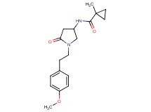 N-{1-[2-(4-methoxyphenyl)ethyl]-5-oxo-3-pyrrolidinyl}-1-methylcyclopropanecarboxamide