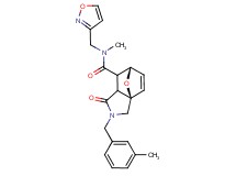 (3aR*,6S*)-N-(isoxazol-3-ylmethyl)-N-methyl-2-(3-methylbenzyl)-1-oxo-1,2,3,6,7,7a-hexahydro-3a,6-epoxyisoindole-7-carboxamide