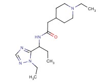 2-(1-ethyl-4-piperidinyl)-N-[1-(1-ethyl-1H-1,2,4-triazol-5-yl)propyl]acetamide