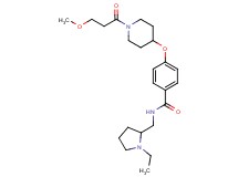 N-[(1-ethyl-2-pyrrolidinyl)methyl]-4-{[1-(3-methoxypropanoyl)-4-piperidinyl]oxy}benzamide