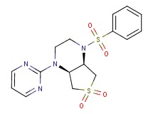 (4aS*,7aR*)-1-(phenylsulfonyl)-4-pyrimidin-2-yloctahydrothieno[3,4-b]pyrazine 6,6-dioxide
