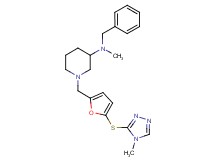 N-benzyl-N-methyl-1-({5-[(4-methyl-4H-1,2,4-triazol-3-yl)thio]-2-furyl}methyl)-3-piperidinamine