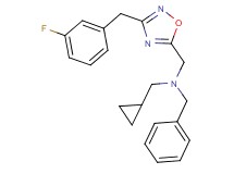 N-benzyl-1-cyclopropyl-N-{[3-(3-fluorobenzyl)-1,2,4-oxadiazol-5-yl]methyl}methanamine