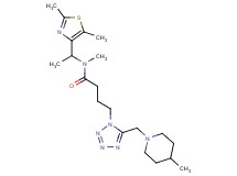 N-[1-(2,5-dimethyl-1,3-thiazol-4-yl)ethyl]-N-methyl-4-{5-[(4-methyl-1-piperidinyl)methyl]-1H-tetrazol-1-yl}butanamide