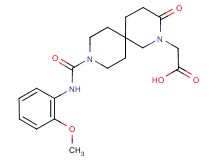 (9-{[(2-methoxyphenyl)amino]carbonyl}-3-oxo-2,9-diazaspiro[5.5]undec-2-yl)acetic acid