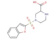 4-(1-benzofuran-2-ylsulfonyl)piperazine-2-carboxylic acid