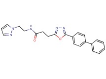 3-[5-(4-biphenylyl)-1,3,4-oxadiazol-2-yl]-N-[2-(1H-pyrazol-1-yl)ethyl]propanamide