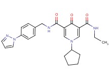 1-cyclopentyl-N-ethyl-4-oxo-N'-[4-(1H-pyrazol-1-yl)benzyl]-1,4-dihydro-3,5-pyridinedicarboxamide