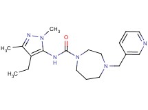 N-(4-ethyl-1,3-dimethyl-1H-pyrazol-5-yl)-4-(pyridin-3-ylmethyl)-1,4-diazepane-1-carboxamide